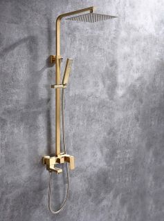 Душевая стойка ABBER Daheim матовое золото AF8216G